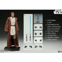Star Wars The Clone Wars Figura 1/6 Obi-Wan Kenobi 30 cm Sideshow