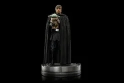 Star Wars The Mandalorian Estatua 1/10 Art Scale Luke Skywalker y Grogu 21 cm