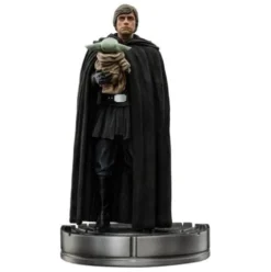 Star Wars The Mandalorian Estatua 1/10 Art Scale Luke Skywalker y Grogu 21 cm