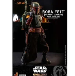 Star Wars The Mandalorian Figura 1/6 Boba Fett (Repaint Armor) and Throne 30 cm Hot Toys