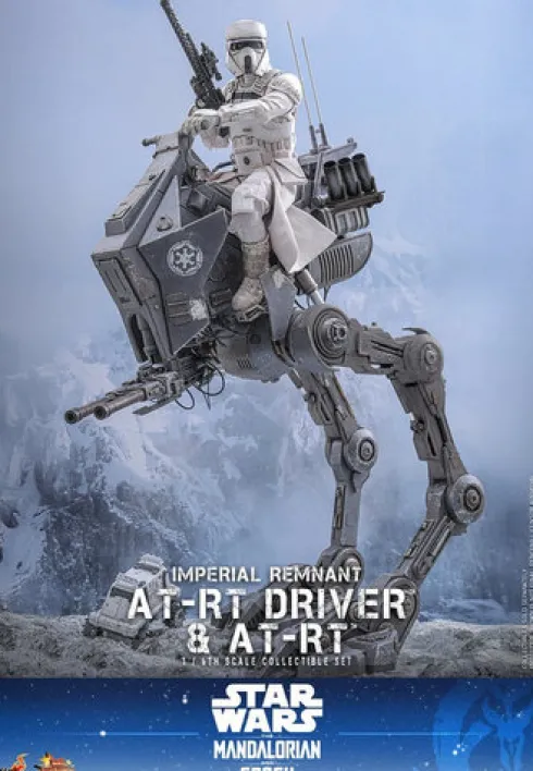 Star Wars: The Mandalorian & Grogu Movie Masterpiece Set de Figuras 1/6 Imperial Remnant AT-RT Driver & AT-RT 60 cm