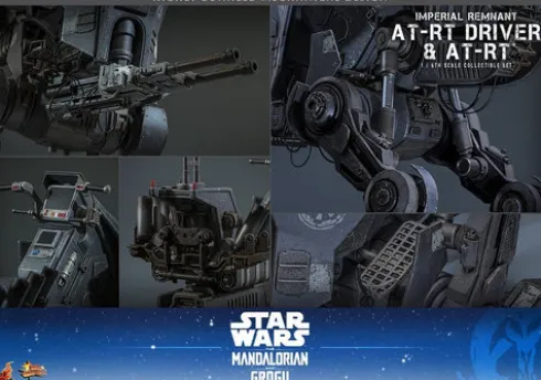 Star Wars: The Mandalorian & Grogu Movie Masterpiece Set de Figuras 1/6 Imperial Remnant AT-RT Driver & AT-RT 60 cm