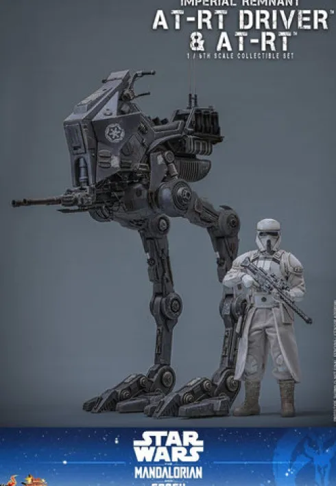 Star Wars: The Mandalorian & Grogu Movie Masterpiece Set de Figuras 1/6 Imperial Remnant AT-RT Driver & AT-RT 60 cm