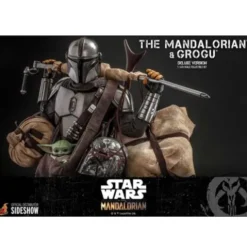 Star Wars The Mandalorian Pack de 2 Figuras 1/6 The Mandalorian & Grogu Deluxe Version 30 cm Hot Toys