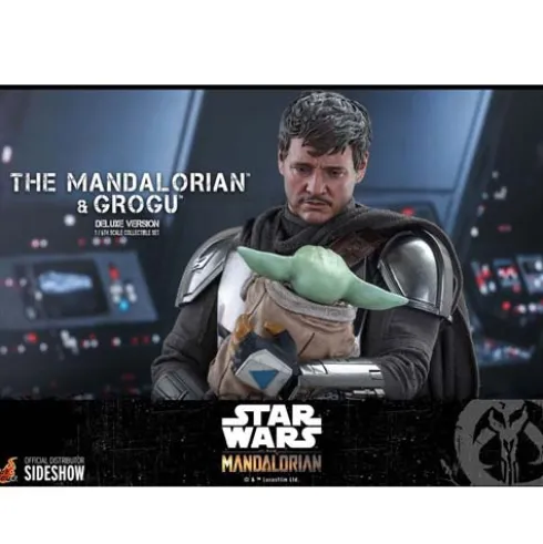 Star Wars The Mandalorian Pack de 2 Figuras 1/6 The Mandalorian & Grogu Deluxe Version 30 cm Hot Toys