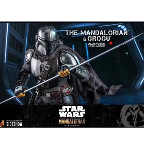 Star Wars The Mandalorian Pack de 2 Figuras 1/6 The Mandalorian & Grogu Deluxe Version 30 cm Hot Toys