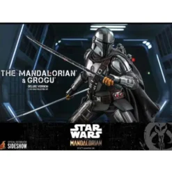 Star Wars The Mandalorian Pack de 2 Figuras 1/6 The Mandalorian & Grogu Deluxe Version 30 cm Hot Toys