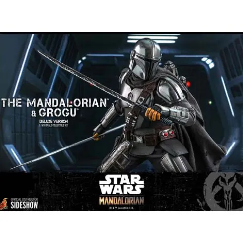Star Wars The Mandalorian Pack de 2 Figuras 1/6 The Mandalorian & Grogu Deluxe Version 30 cm Hot Toys