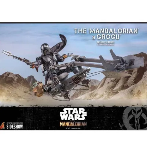 Star Wars The Mandalorian Pack de 2 Figuras 1/6 The Mandalorian & Grogu Deluxe Version 30 cm Hot Toys