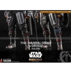Star Wars The Mandalorian Pack de 2 Figuras 1/6 The Mandalorian & Grogu Deluxe Version 30 cm Hot Toys