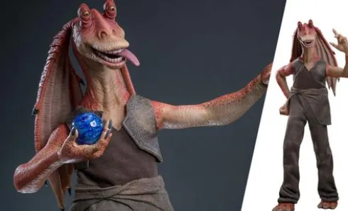 Star Wars The Phantom Menace Figura Movie Masterpiece 1/6 Jar Jar Binks 33 cm