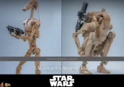 Star Wars: The Phantom Menace Movie Masterpiece Set de Figuras 1/6 Battle Droid & STAP 32 cm