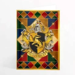 Tarjeta de felicitación 3D con sobre Hufflepuff Harry Potter