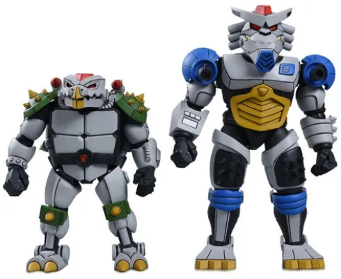 Teenage Mutant Ninja Turtles (1987 Cartoon) Pack de 2 Figuras Robo Tokka and Rahzar 18 cm