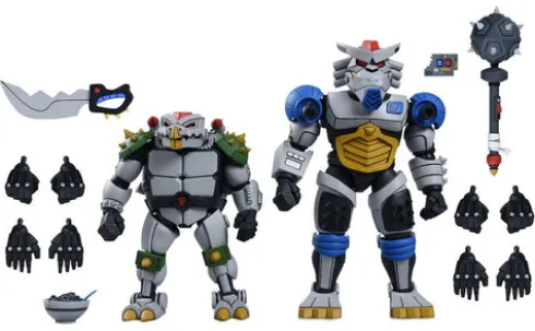 Teenage Mutant Ninja Turtles (1987 Cartoon) Pack de 2 Figuras Robo Tokka and Rahzar 18 cm