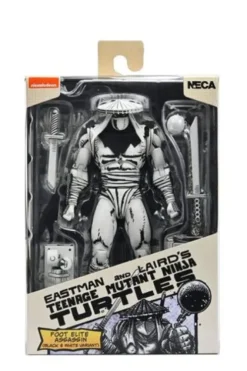 Teenage Mutant Ninja Turtles Figura Foot Assassin Black and White 18 cm