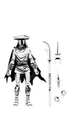 Teenage Mutant Ninja Turtles Figura Elite Foot Ninja Guard Black & White 18 cm