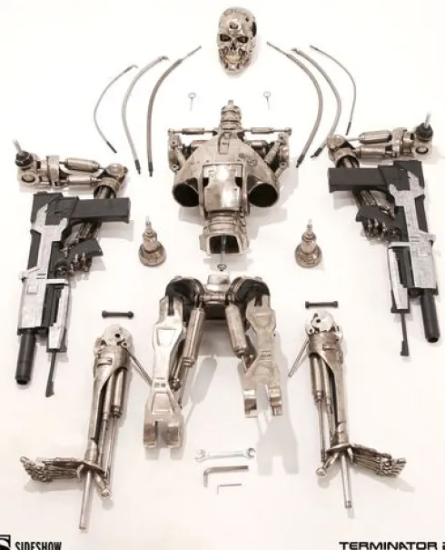 Terminator 2 Estatua tamaño real T-800 Endoskeleton Versión 2 190 cm