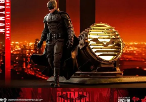 The Batman Figura Movie Masterpiece 1/6 Batman with Bat-Signal 31 cm