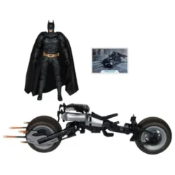 The Dark Knight DC Multiverse Figura con Vehículo Batman & The Batpod 18 cm