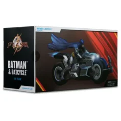 The Flash DC Multiverse Vehículo Batcycle with Batman