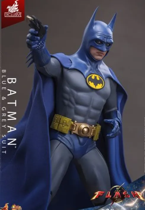 The Flash Movie Masterpiece Action Figure 1/6 Batman (Blue & Grey Suit) Limited Edition Hot Toys Exclusive 30 cm