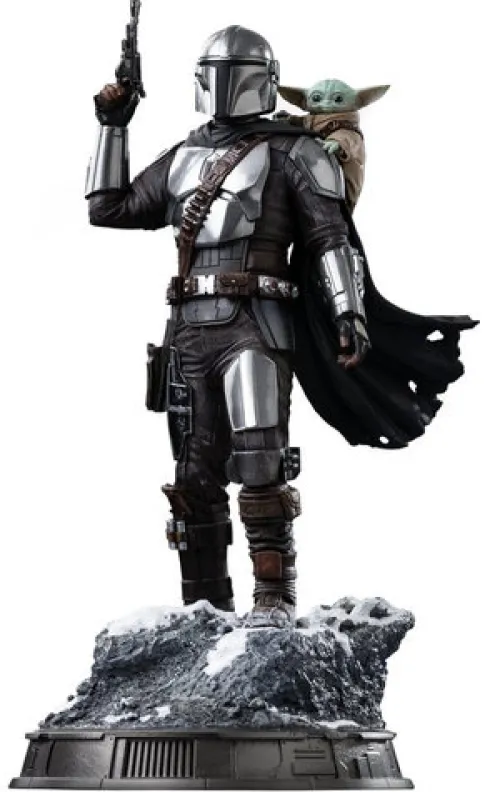 The Mandalorian & Grogu Estatua 1/10 Art Scale The Mandalorian and Grogu 25 cm