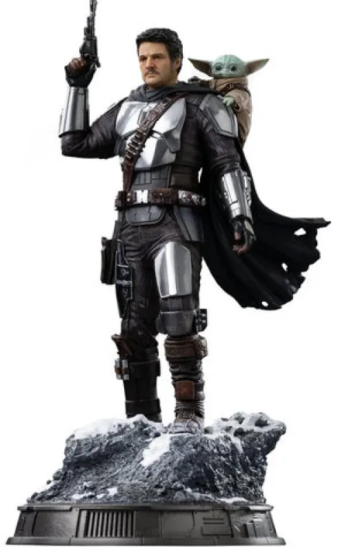 The Mandalorian & Grogu Estatua 1/10 Art Scale The Mandalorian and Grogu 25 cm