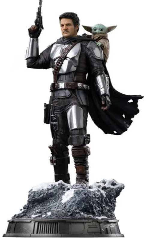 The Mandalorian & Grogu Estatua 1/10 Art Scale The Mandalorian and Grogu 25 cm