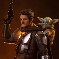 The Mandalorian & Grogu Estatua 1/10 Art Scale The Mandalorian and Grogu 25 cm