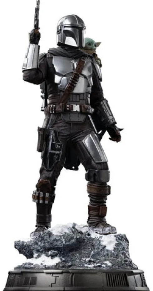The Mandalorian & Grogu Estatua 1/10 Art Scale The Mandalorian and Grogu 25 cm