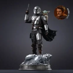 The Mandalorian & Grogu Estatua 1/10 Art Scale The Mandalorian and Grogu 25 cm