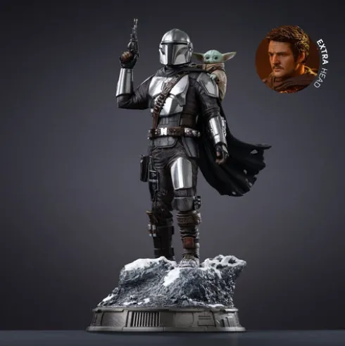 The Mandalorian & Grogu Estatua 1/10 Art Scale The Mandalorian and Grogu 25 cm