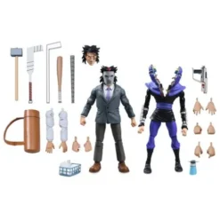 Tortugas Ninja (Cartoon) Pack de 2 Figuras Business Suit Casey Jones & Split Foot Soldier 18 cm