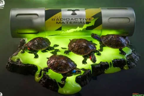 Tortugas Ninja Diorama Statuette Origins Edición Deluxe 13 cm