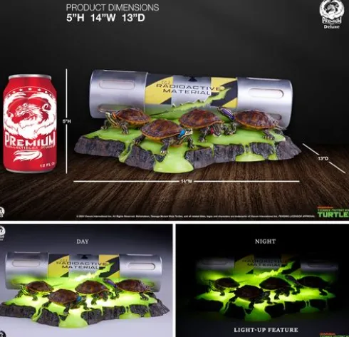 Tortugas Ninja Diorama Statuette Origins Edición Deluxe 13 cm
