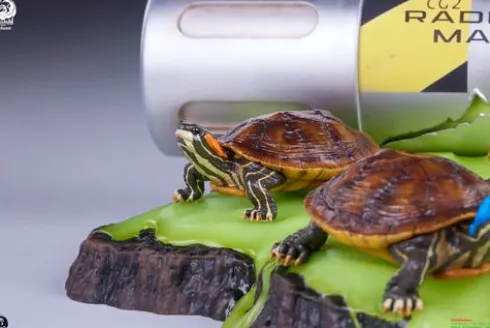 Tortugas Ninja Diorama Statuette Origins Edición Deluxe 13 cm