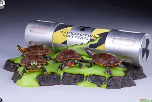 Tortugas Ninja Diorama Statuette Origins Edición Deluxe 13 cm