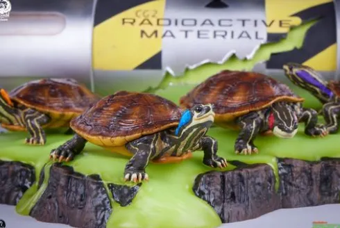 Tortugas Ninja Diorama Statuette Origins Edición Deluxe 13 cm