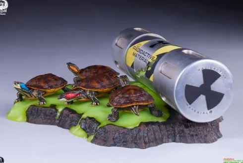 Tortugas Ninja Diorama Statuette Origins Edición Deluxe 13 cm