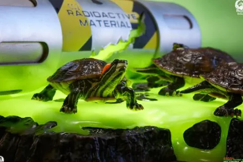 Tortugas Ninja Diorama Statuette Origins Edición Deluxe 13 cm