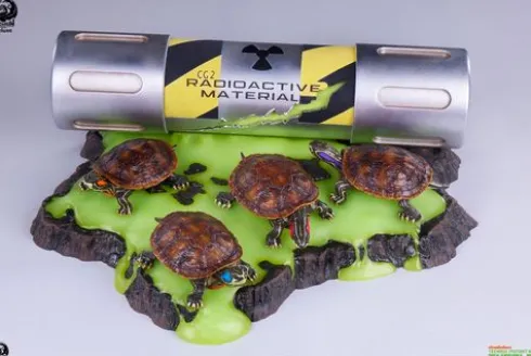 Tortugas Ninja Diorama Statuette Origins Edición Deluxe 13 cm