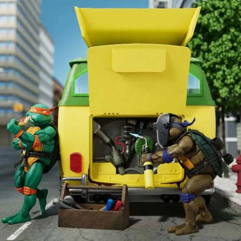 Tortugas Ninja Vehículo Ultimates Party Wagon 51 x 35 cm