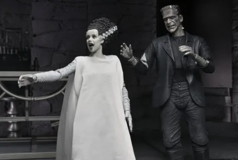 Universal Monsters Pack de 2 Figuras La novia de Frankenstein 90th Anniversary The Monster & His Mate (B&W) 18 cm