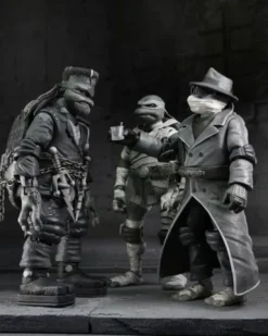 Universal Monsters x Teenage Mutant Ninja Turtles pack de 4 Figuras Turtles Black & White 18 cm