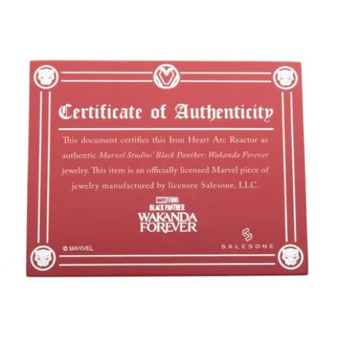 Wakanda Forever Iron Heart Arc Reactor Réplica que brilla en la oscuridad Pin magnético