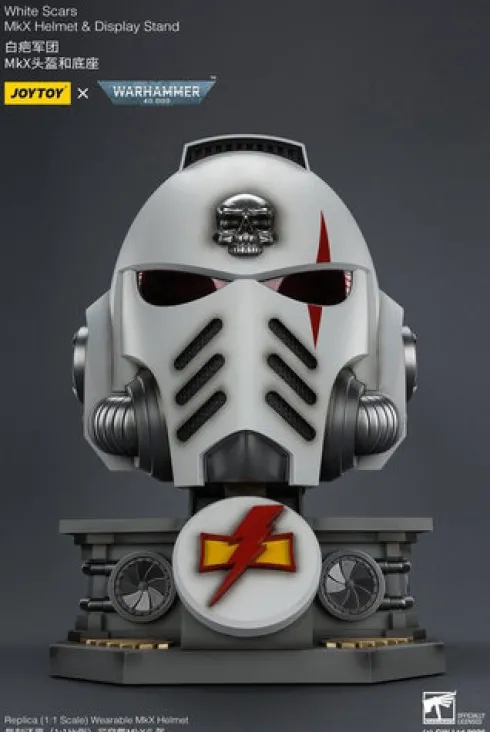 Warhammer 40,000 Casco con Soporte de Exhibición White Scars MkX 44 cm