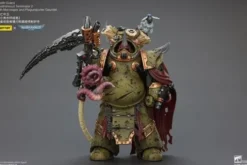 Warhammer 40k Figura 1/18 Death Guard Deathshroud Terminator 2 with Manreaper and Plaguespurter Gauntlet 14 cm