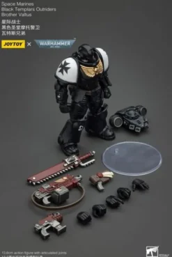Warhammer 40k Figura 1/18 Space Marines Black Templars Outriders Brother Valtus 14 cm