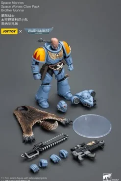 Warhammer 40k Figura 1/18 Space Marines Space Wolves Claw Pack Brother Gunnar 12 cm